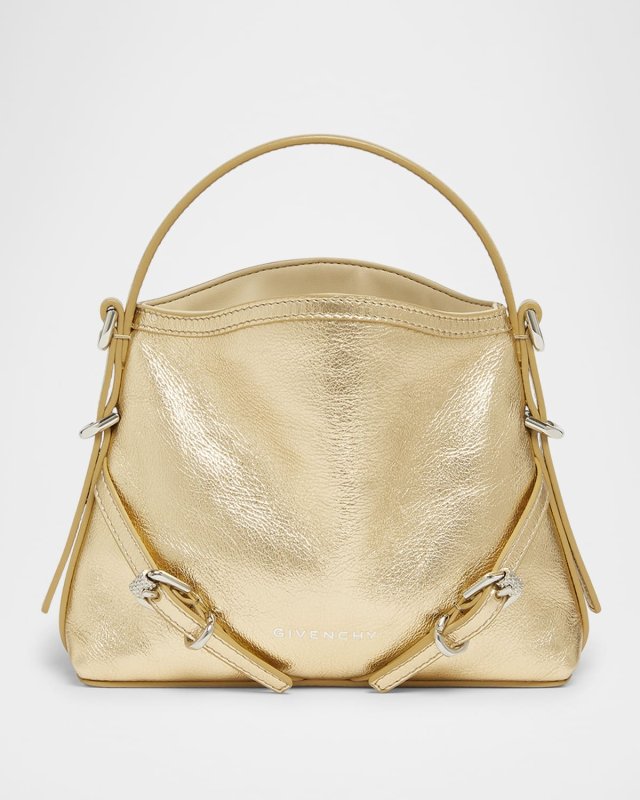Voyou Nano Shoulder Bag in Metallic Leather